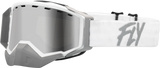 Zone Snow Goggle Wht/Light Gry W/ Silver Mirror/Smoke Lens - Cycle City Outdoors