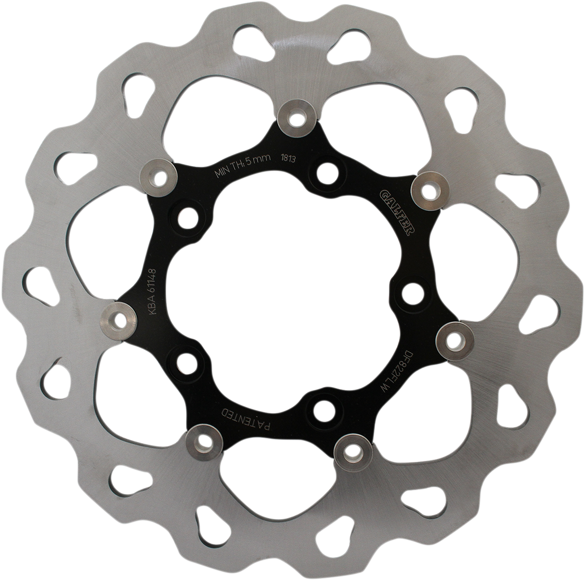 GALFER Wave? Brake Rotor - Rear - Black Carrier DF822FLW - Cycle City Outdoors