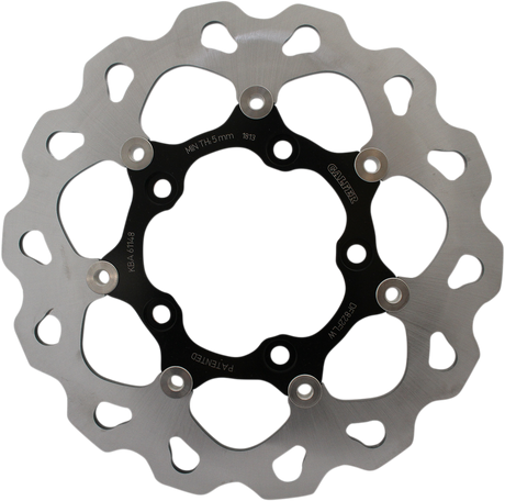 GALFER Wave? Brake Rotor - Rear - Black Carrier DF822FLW - Cycle City Outdoors