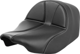 SADDLEMEN Dominator Solo Seat - Carbon Fiber w/ Silver Stitch - FLT/FLH '23-'24 823-07-0042
