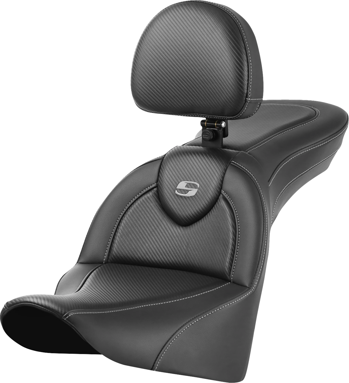SADDLEMEN Roadsofa* Seat - with Backrest - Carbon Fiber 818-33-185BR