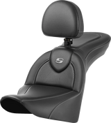 SADDLEMEN Roadsofa* Seat - with Backrest - Carbon Fiber 818-33-185BR