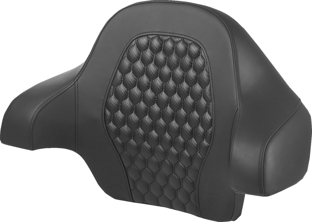 SADDLEMEN Tour Pack Backrest Pad - Honeycomb - Black Stitching - FL '14-'24 814-07-15100