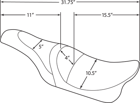 DRAG SPECIALTIES Caballero Seat - Faux Suede - Diamond Stitch - FLHR/FLHX '99-'07 0801-1134 - Cycle City Outdoors