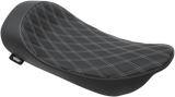 DRAG SPECIALTIES Low Solo Seat - Double Diamond - Silver Stitch - FLHR/FLHX '99-'07 0801-1156 - Cycle City Outdoors