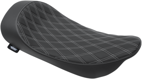 DRAG SPECIALTIES Low Solo Seat - Double Diamond - Silver Stitch - FLHR/FLHX '99-'07 0801-1156 - Cycle City Outdoors