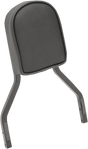 DRAG SPECIALTIES SEATS Sissy Bar Pad - Short - Smooth W/Piping - Black 0822-0297