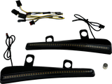 CUSTOM DYNAMICS Windshield Trim - LED - Turn Signal - Black - Smoke Lens CD-RG23-SWT-B