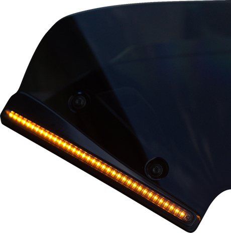 CUSTOM DYNAMICS Windshield Trim - LED - Turn Signal - Black - Smoke Lens CD-RG23-SWT-B