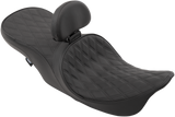 DRAG SPECIALTIES EZ Glide II Backrest - Small - Solar Reflective Leather - Smooth 0822-0133 - Cycle City Outdoors