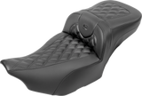 SADDLEMEN Roadsofa* Extended Reach Seat - without Backrest - Carbon Fiber - Lattice Stitch - FLTR/FLHX '23-'24 823-07-20700