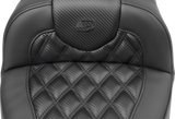 SADDLEMEN Roadsofa* Extended Reach Seat - without Backrest - Carbon Fiber - Lattice Stitch - FLTR/FLHX '23-'24 823-07-20700