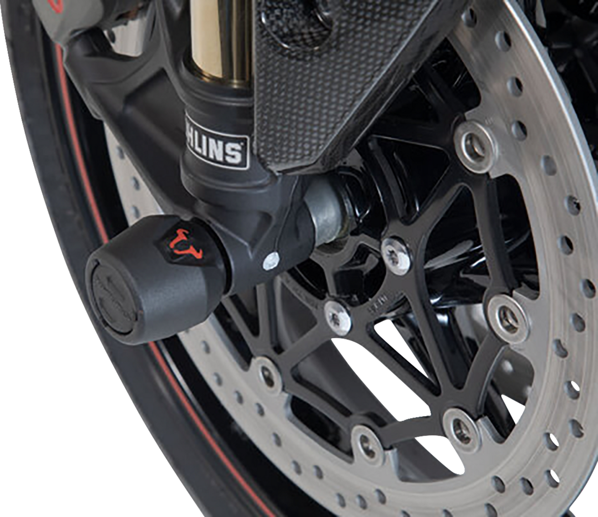SW-MOTECH Axle Sliders - Front - Set - Triumph 800/1050/1200 - Yamaha 700 - Himalayan STP.11.176.10001/B