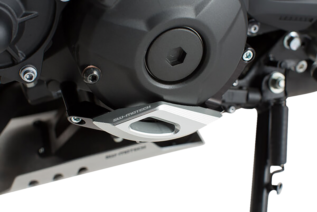 SW-MOTECH Engine Case Protector - Black/Silver - Yamaha MSS.06.599.10100