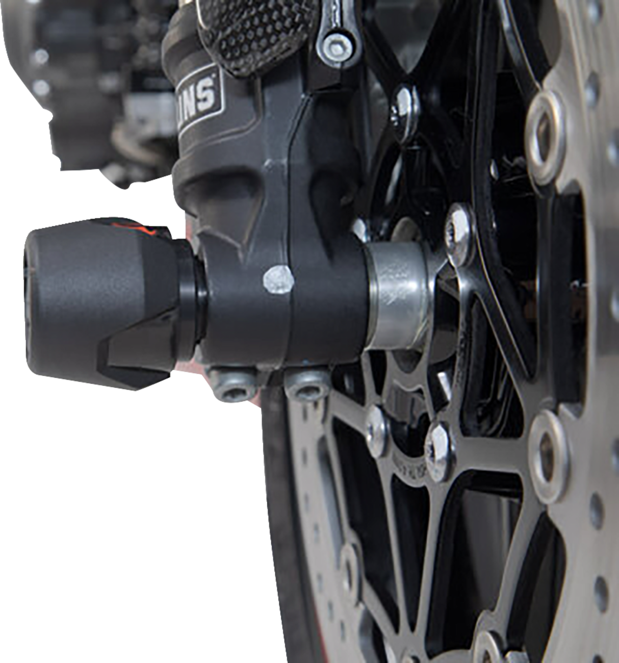 SW-MOTECH Axle Sliders - Front - Set - Triumph 800/1050/1200 - Yamaha 700 - Himalayan STP.11.176.10001/B