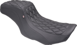 MUSTANG One Piece 2-Up Squareback Seat - Double Diamond - Black Stitch 88415