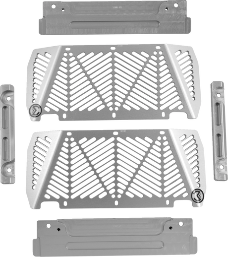 MOOSE OFFROAD Radiator Guards - Silver - Kawasaki 12-3000