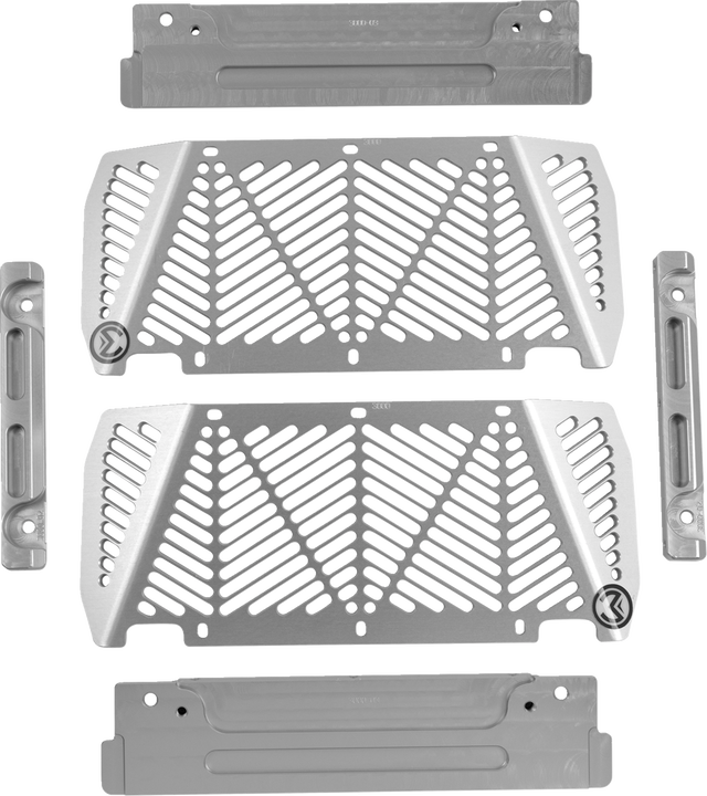 MOOSE OFFROAD Radiator Guards - Silver - Kawasaki 12-3000