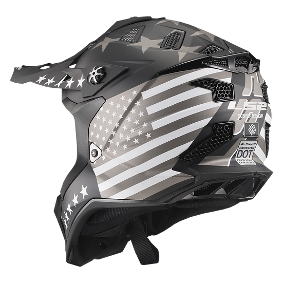 LS2 - Subverter Evo Motocross Helmet - Matte Black/White/Gray