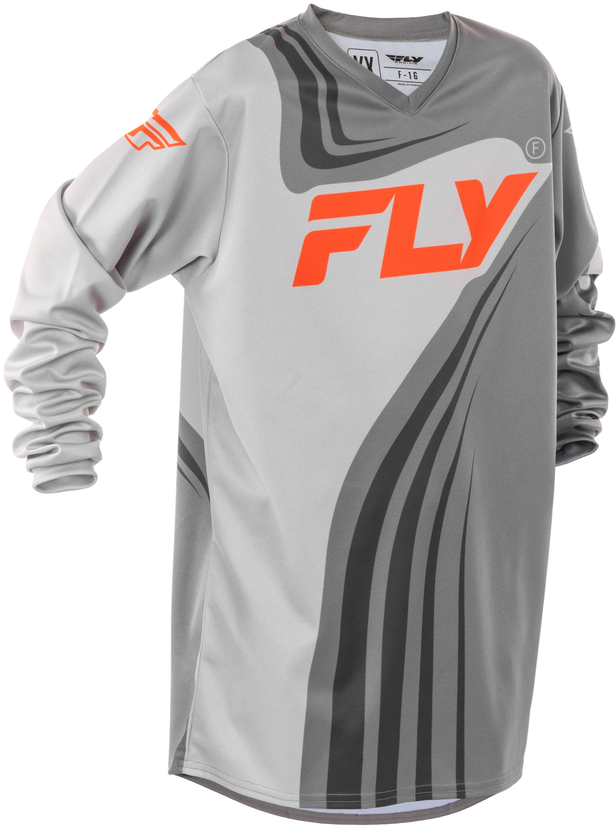 Youth F 16 Jersey Grey/Orange Yxl - Cycle City Outdoors