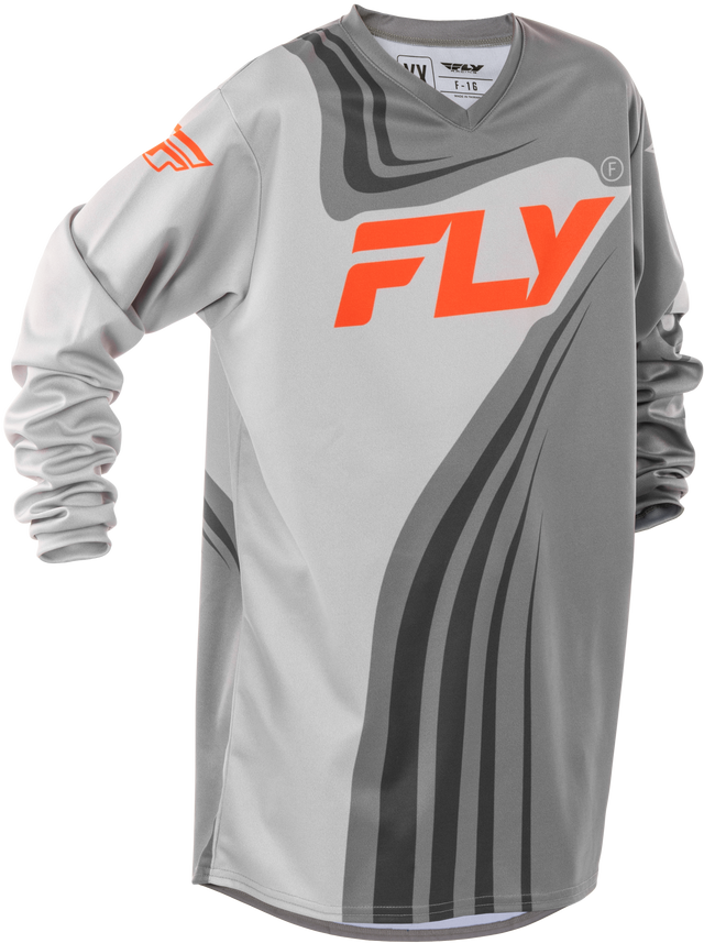 Youth F 16 Jersey Grey/Orange Yxl - Cycle City Outdoors