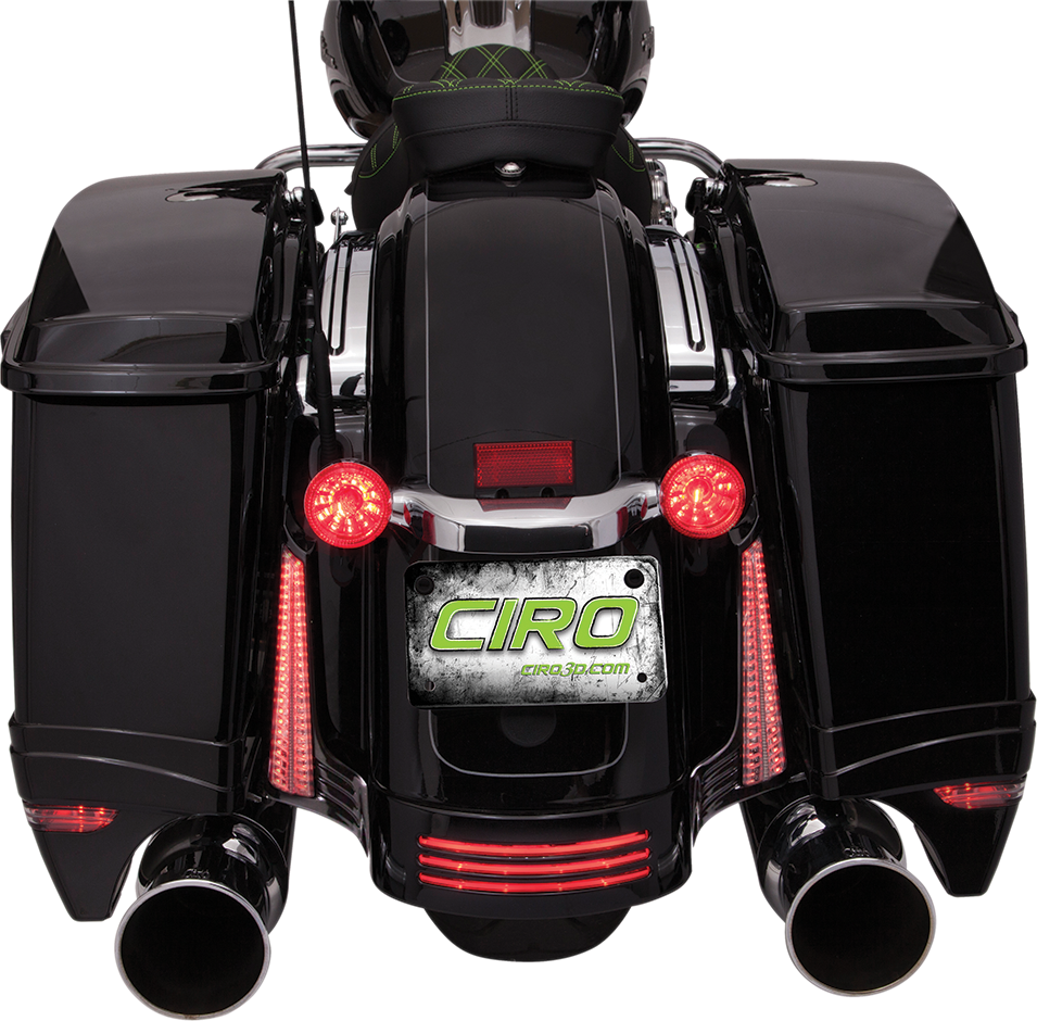 CIRO Filler Panel Light - Clear Lens - Red/Amber LEDs - Black 40023