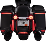 CIRO Bag Light Blades - Red Turn Signals - Smoke Lens 40038