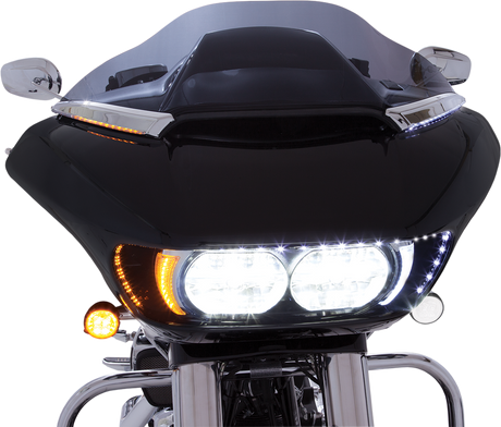 Ciro LED Windshield Trim - Chrome - FLTR 11050 - Cycle City Outdoors