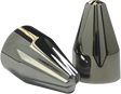 Ciro Fluted Caps - 1/4" - Black Chrome 70017 - Cycle City Outdoors
