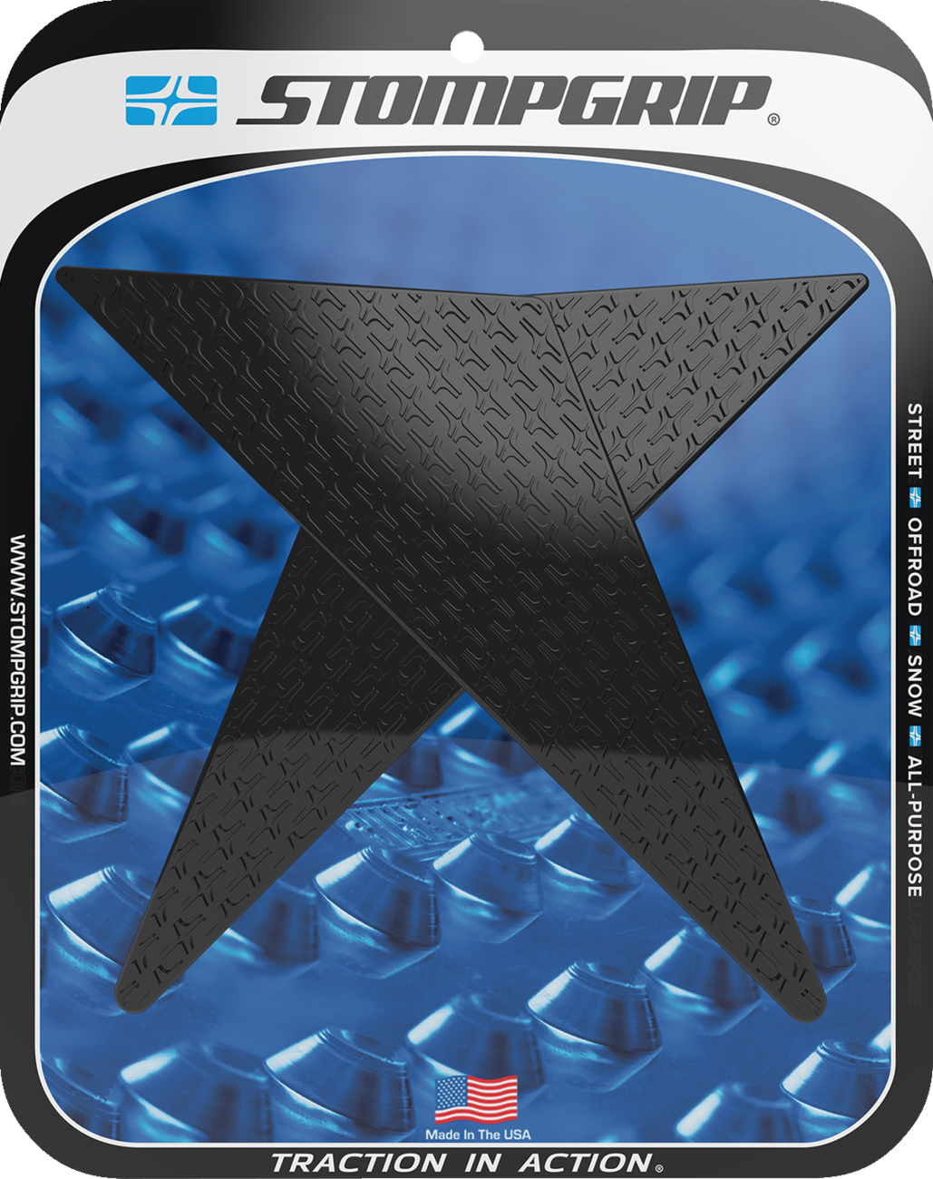 STOMPGRIP 55-14-0156B Tank Grips - Icon - Black - Honda - GL '18-'25 | Street