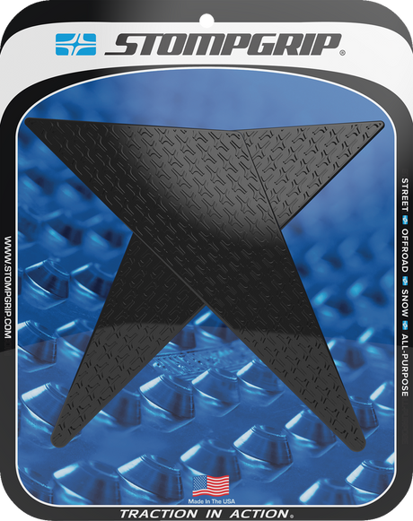 STOMPGRIP 55-14-0156B Tank Grips - Icon - Black - Honda - GL '18-'25 | Street