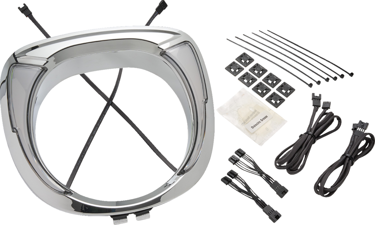 CIRO Headlight Bezel - Fang® - Chieftain - Chrome 46205