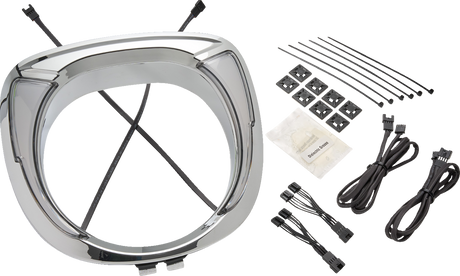CIRO Headlight Bezel - Fang® - Chieftain - Chrome 46205