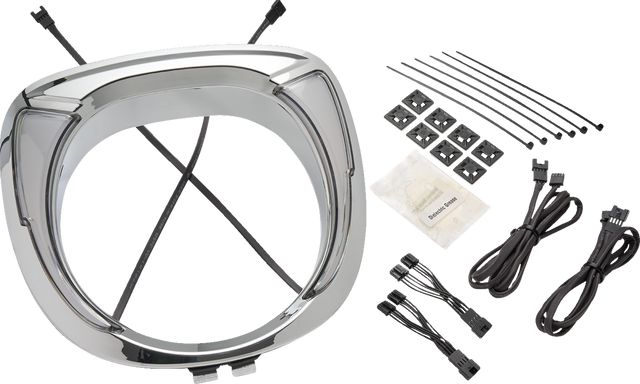 CIRO Headlight Bezel - Fang® - Chieftain - Chrome 46205