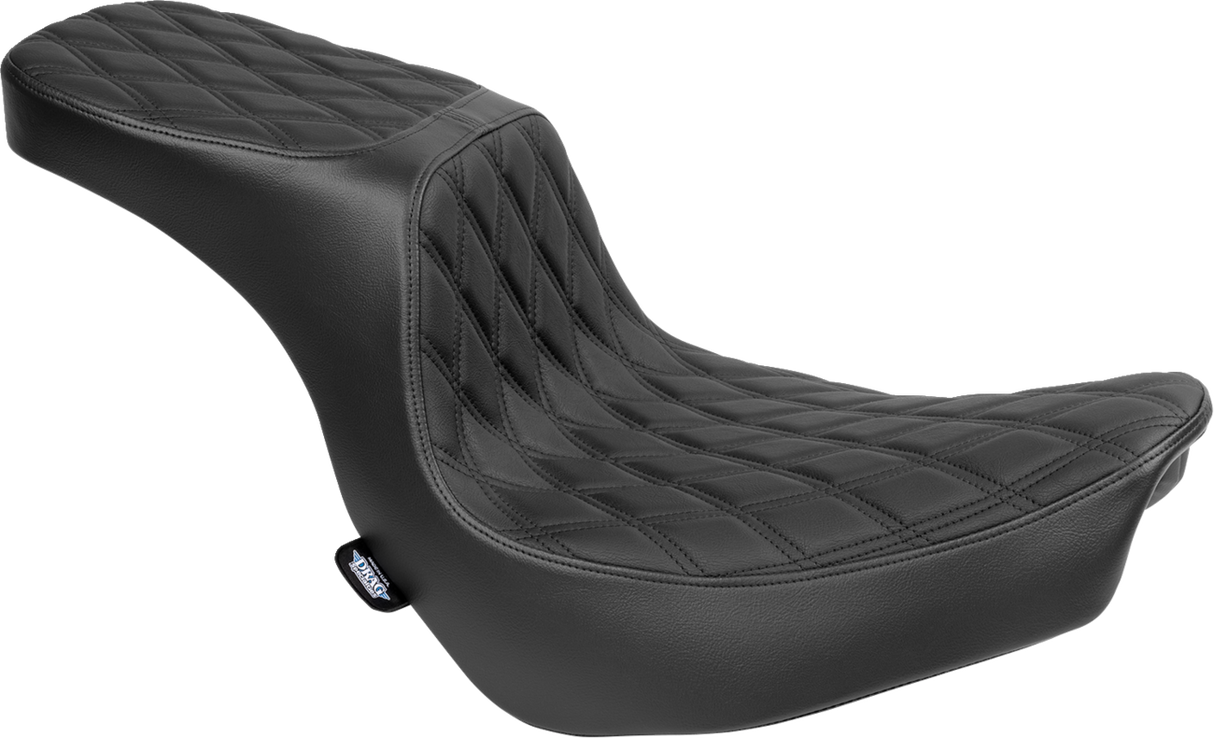 DRAG SPECIALTIES Predator 2-Up Seat - Vinyl - Double Diamond - Black Stitching - FLSB/FXLRS '18-'24 4688B