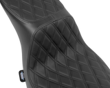 DRAG SPECIALTIES Predator 2-Up Seat - Vinyl - Double Diamond - Black Stitching - FLSB/FXLRS '18-'24 4688B
