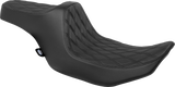 DRAG SPECIALTIES Predator III Seat - Double Diamond - Black - FLT/FLH '23-'24 4686B