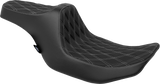 DRAG SPECIALTIES Predator III Seat - Double Diamond - Silver Stitched - FLT/FLH '23-'24 4686C