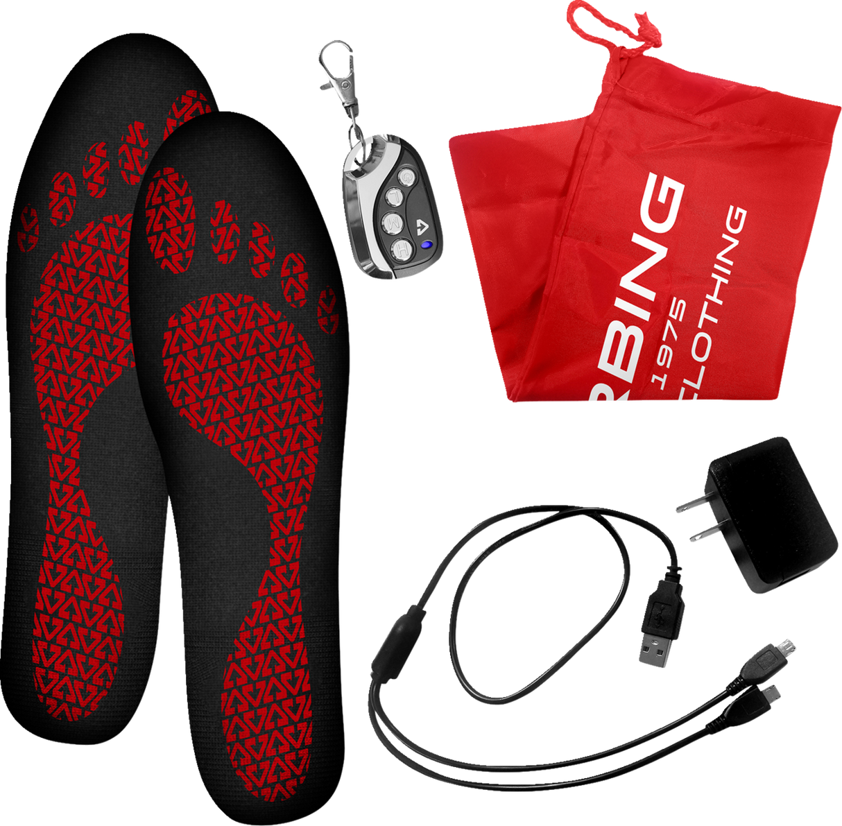 GERBING HEATED CLOTHING 3V Rechargeable Heated Insoles with Remote - Large/XL GERINS3VLXL