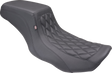 MUSTANG One Piece 2-Up Squareback Seat - Double Diamond - Smooth - FLH/FLT '23-'25 88416