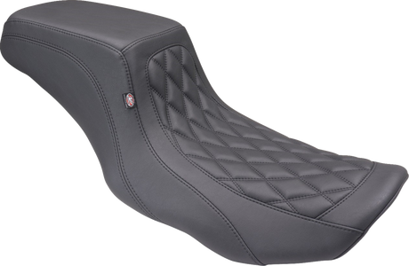 MUSTANG One Piece 2-Up Squareback Seat - Double Diamond - Smooth - FLH/FLT '23-'25 88416