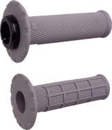 ODI Universal Lock-On Half Waffle Grips - Gray/Silver H21UHWG