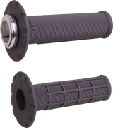 ODI Universal Lock-On Half Waffle Grips - Graphite/Silver H21UHWH