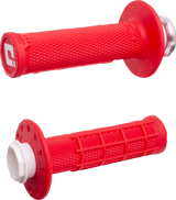 ODI Micro-X Half-Waffle v2 Lock-On Grips - Red/Black H36MXR