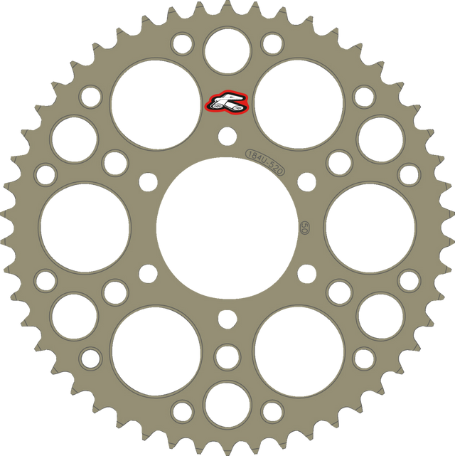 RENTHAL Rear Sprocket - Aluminum - 50 Tooth - Kawasaki 184U-520-50P-HA