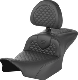 SADDLEMEN Roadsofa* Seat with Backrest - Scallop Stitch - FLTR/FLHX '23-'24 (Part Number: 823-07-208B0)
