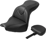 SADDLEMEN RoadSofa* Seat with Backrest - Black Stitch - FXBR/S '18-'20 - Part 818-31-187BR