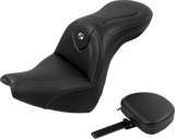 SADDLEMEN Roadsofa* Seat with Backrest - Carbon Fiber - FXBR/S '18-'20 - Part 818-31-185BR