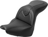 SADDLEMEN RoadSofa* Seat with Backrest - Black Stitch - FXBR/S '18-'20 - Part 818-31-187BR