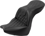 SADDLEMEN Roadsofa* Seat with Backrest - Lattice Stitch - FXBR/S '18-'20 - Part 818-31-182BR